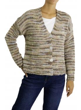 Cardigan multicolor con bottoni 